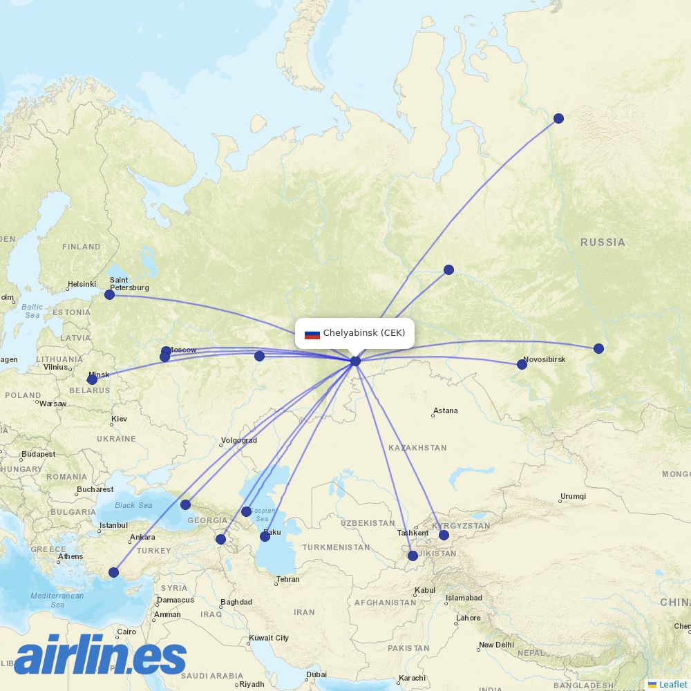NordStar at CEK route map