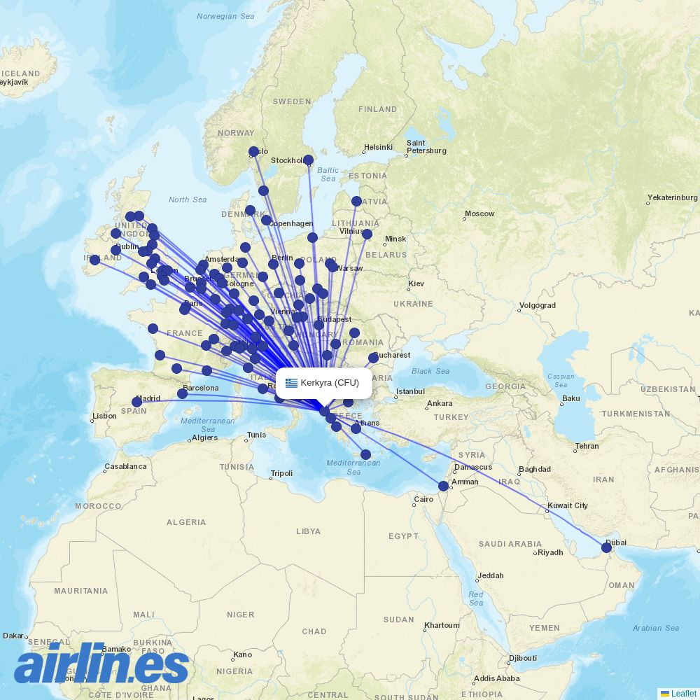 TUS Air at CFU route map