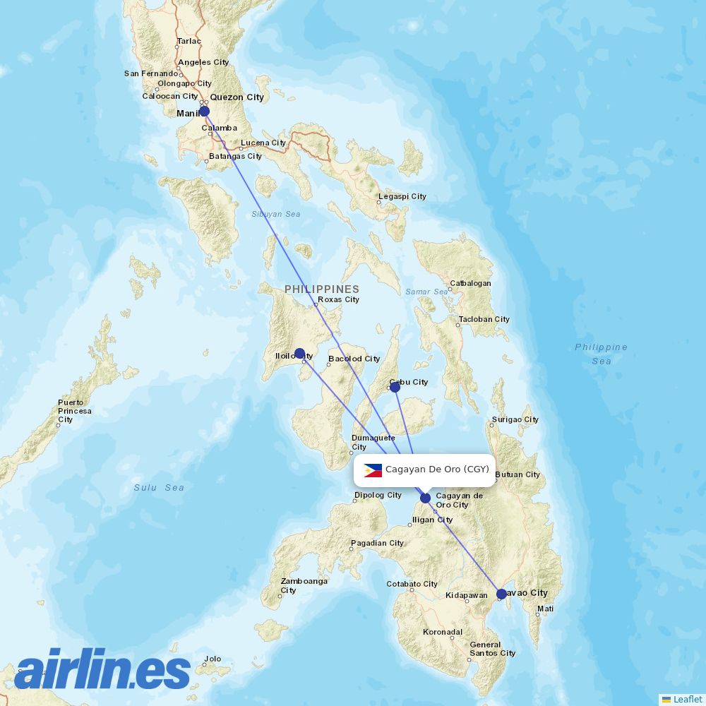 PAL at CGY route map