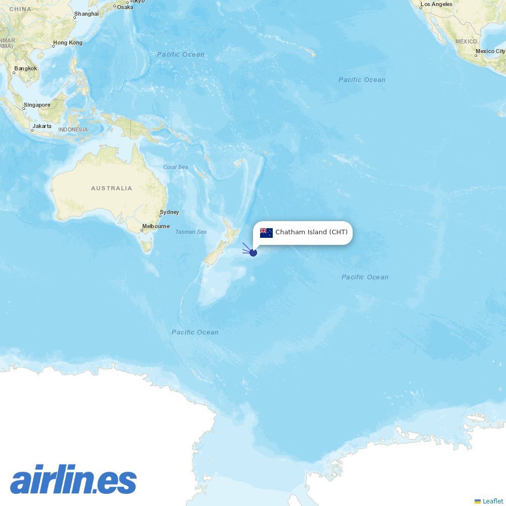 Air Chathams at CHT route map