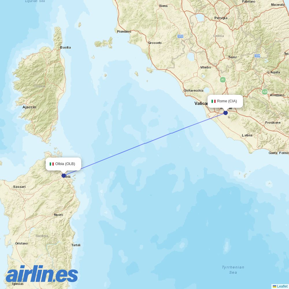 Wizz Air Malta from Ciampino destination map