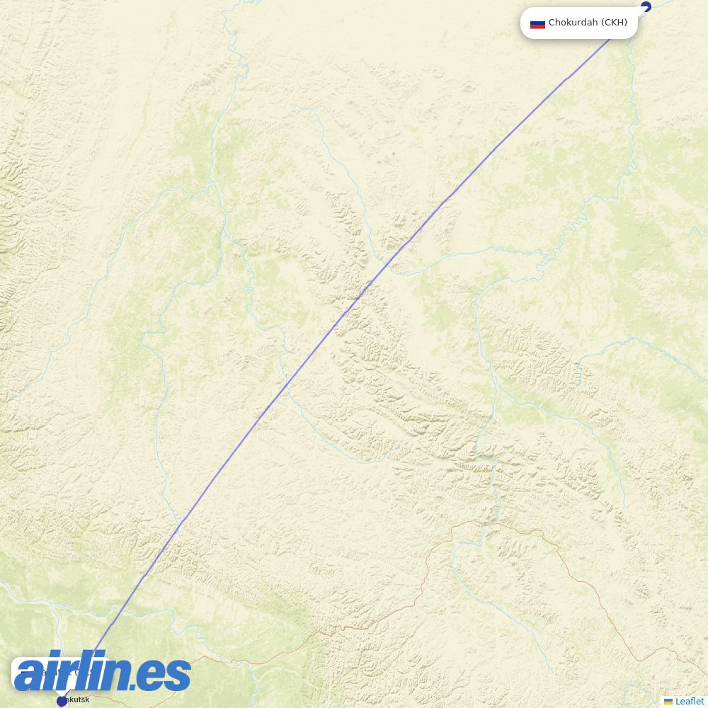 Yakutia at CKH route map
