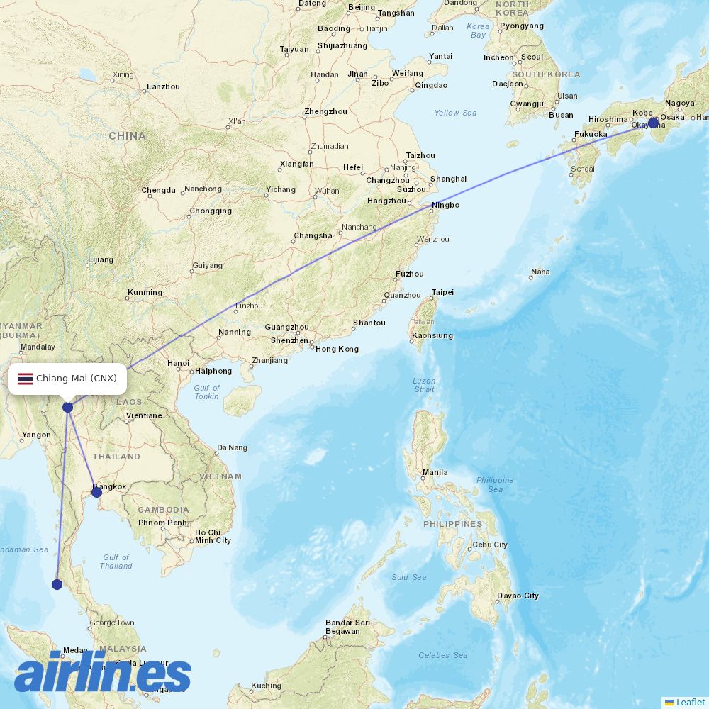 Vietjet Thailand at CNX route map