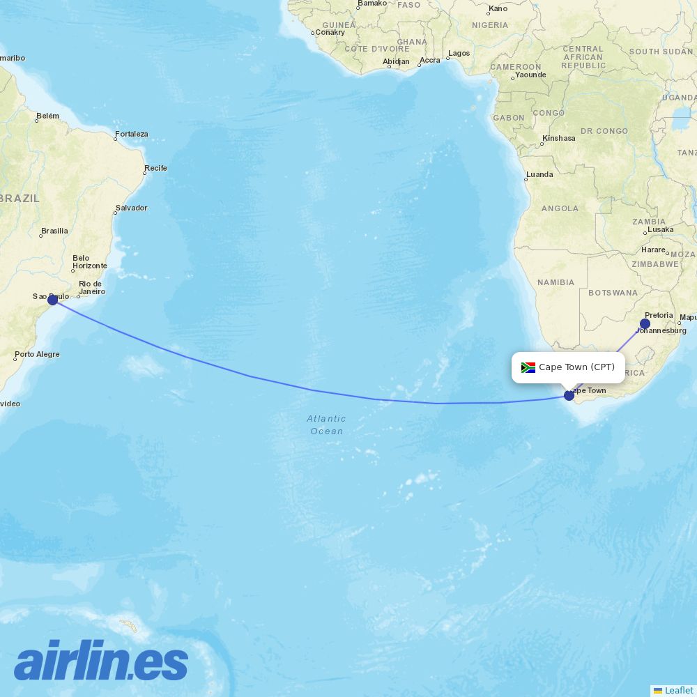 SAA at CPT route map