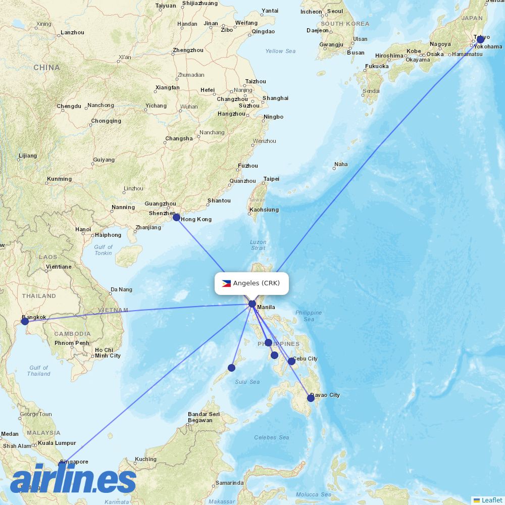 Cebu Pacific at CRK route map