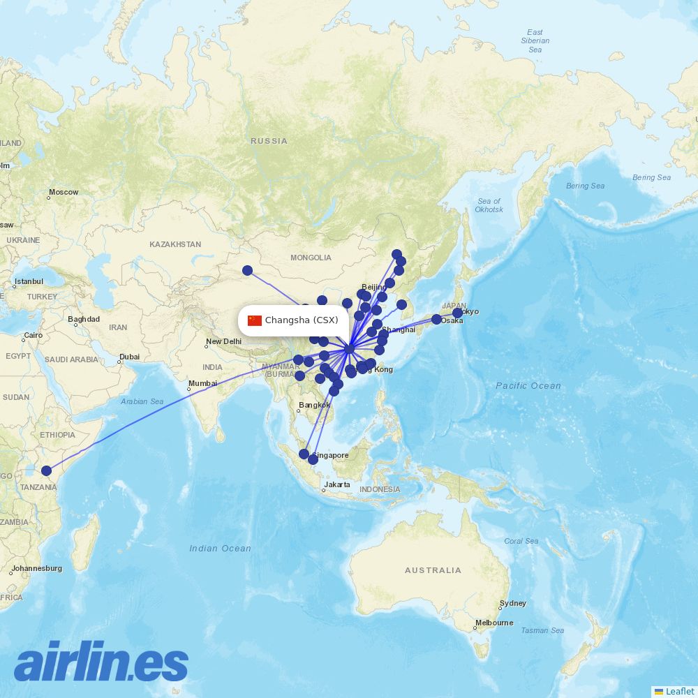 China Southern at CSX route map