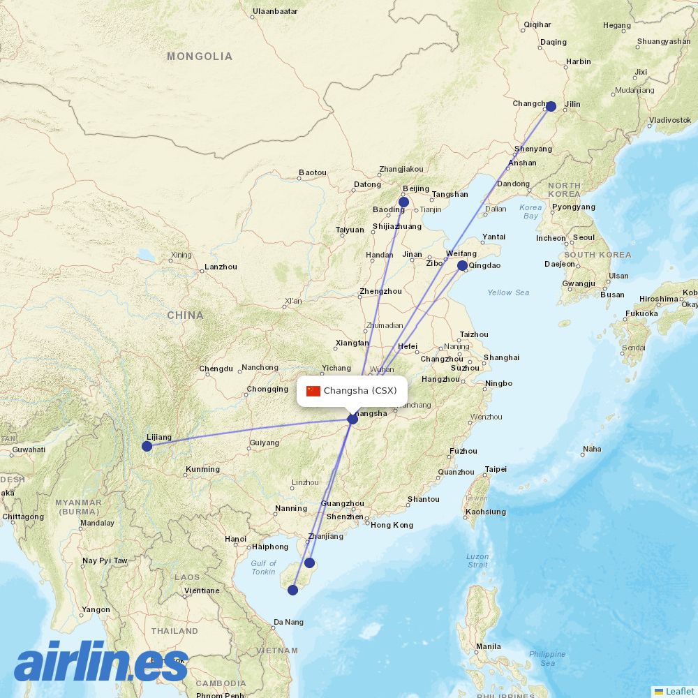 Capital Airlines at CSX route map