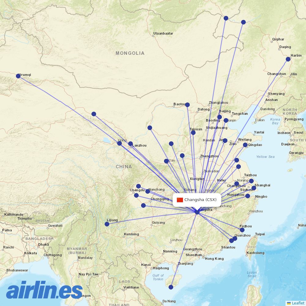 XiamenAir at CSX route map