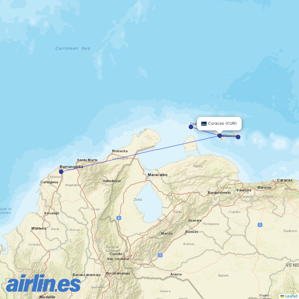 Z Air from Hato destination map