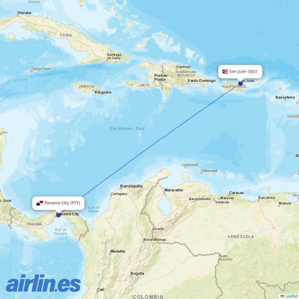TAR Aerolineas at CUU route map