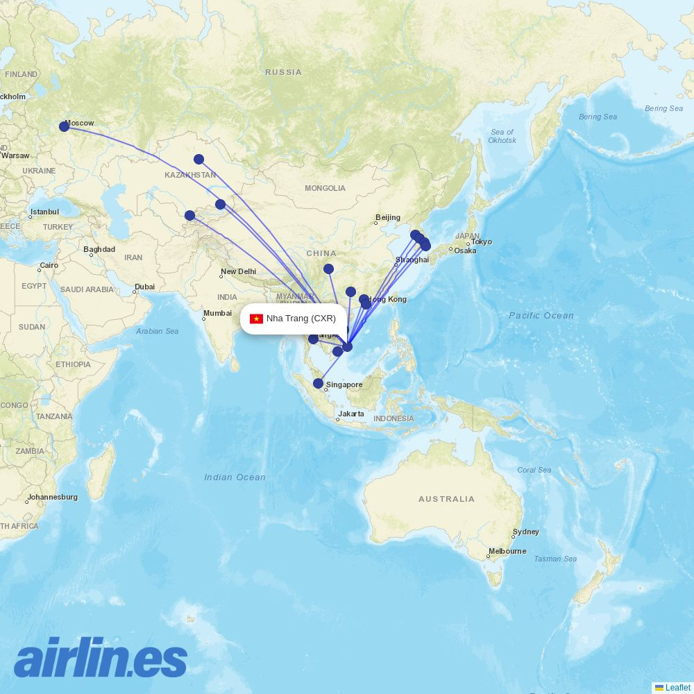 T´Way Air at CXR route map