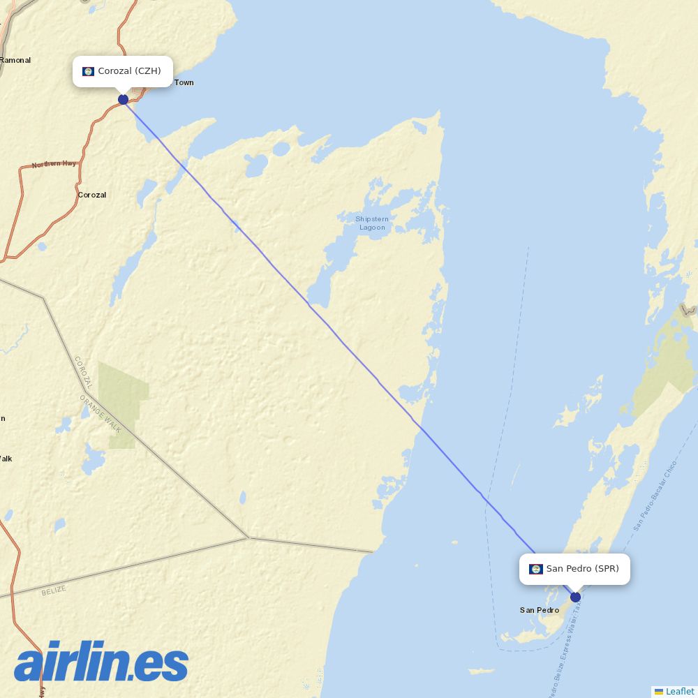 MIA at CZH route map