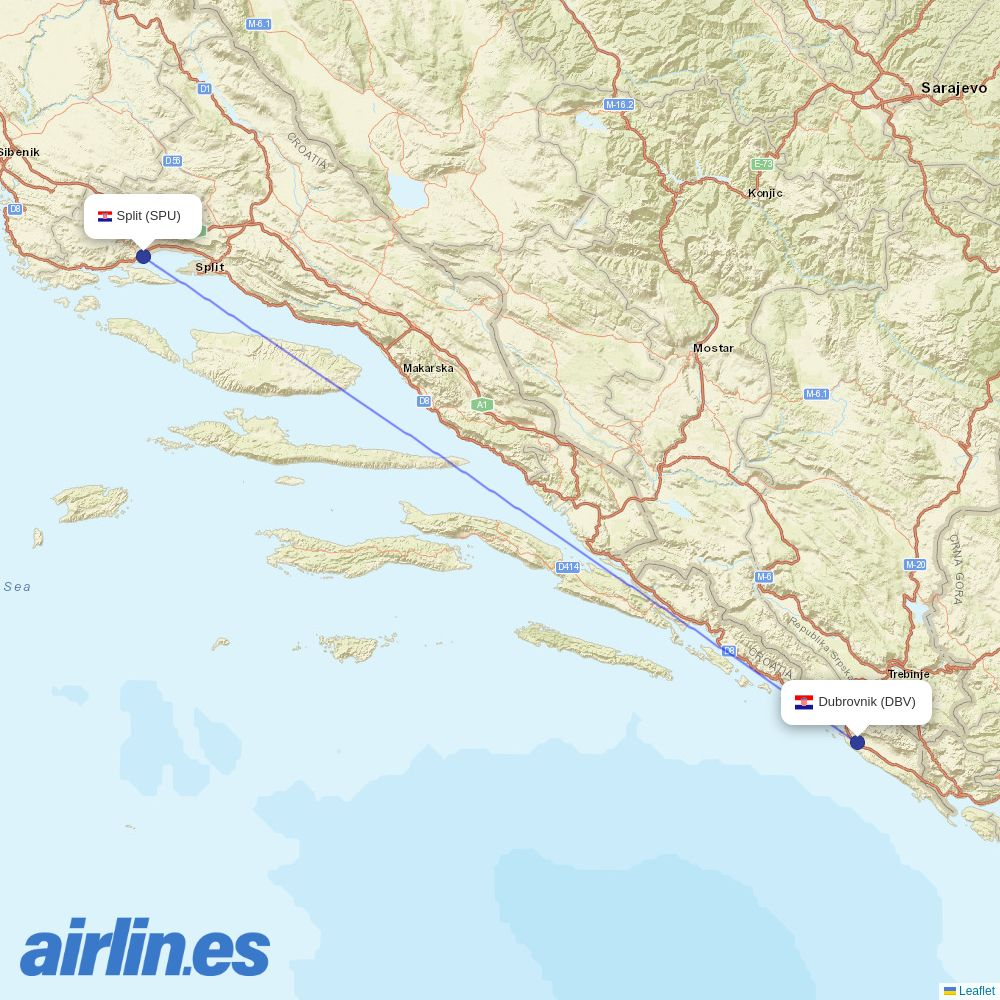 Trade Air at DBV route map
