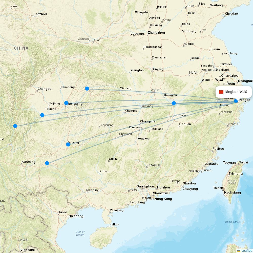 Southwest at DEN route map
