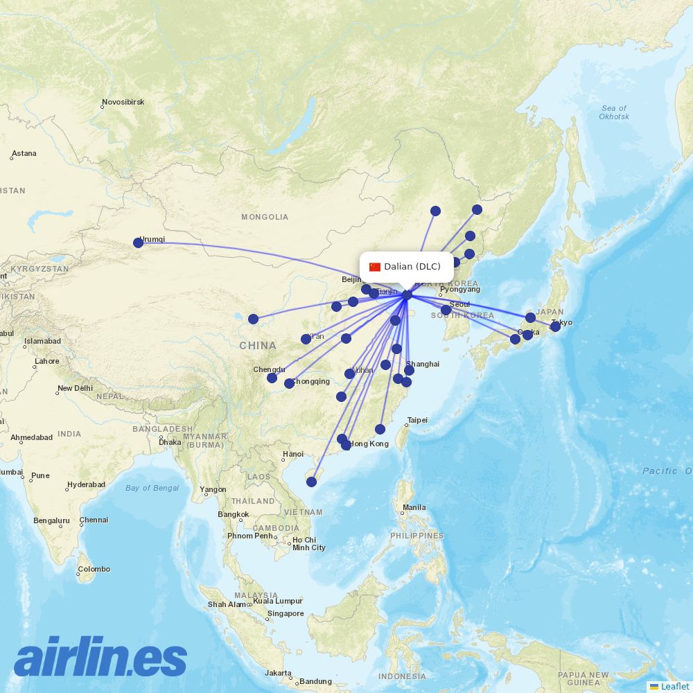 China Southern at DLC route map