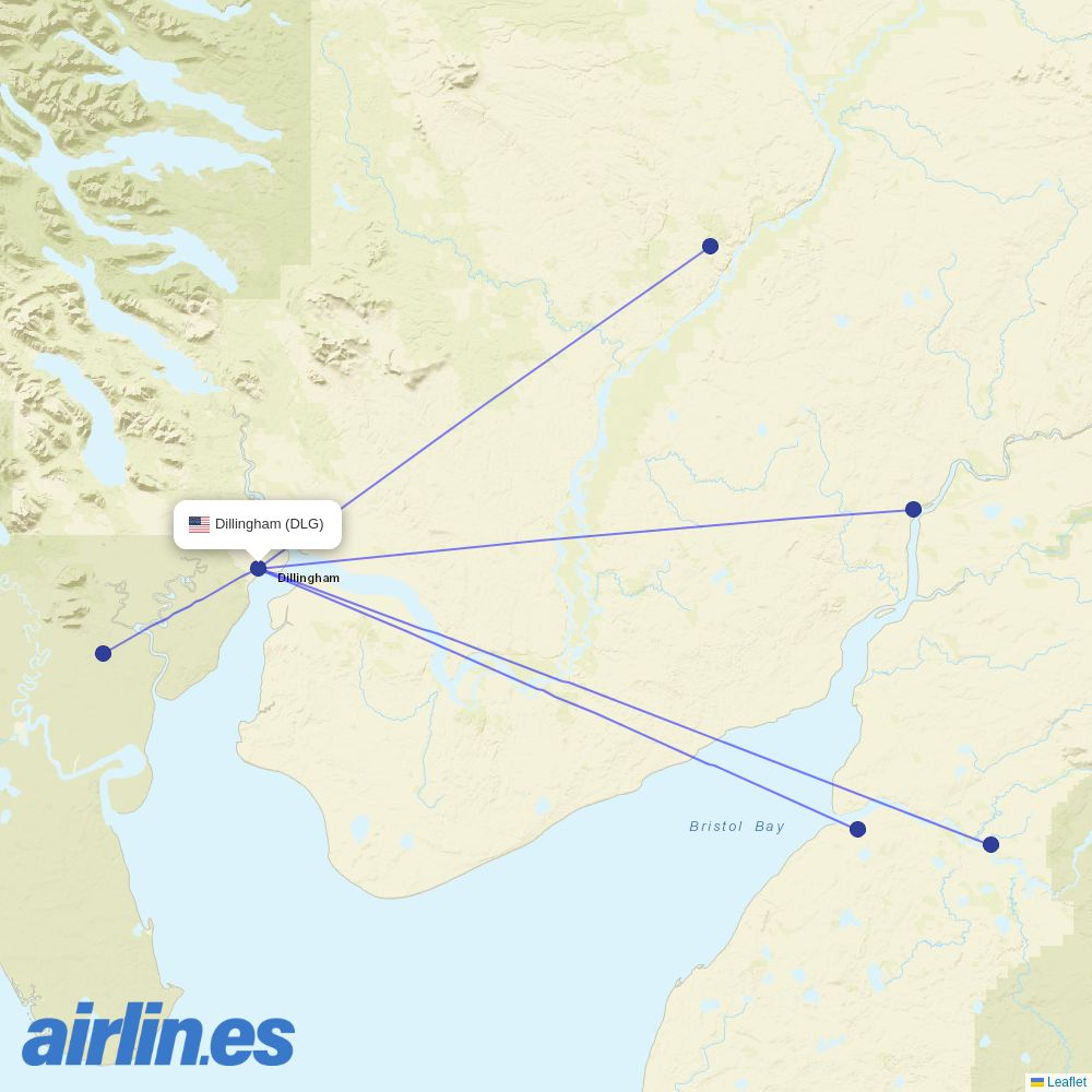 Sky Gabon at DLG route map