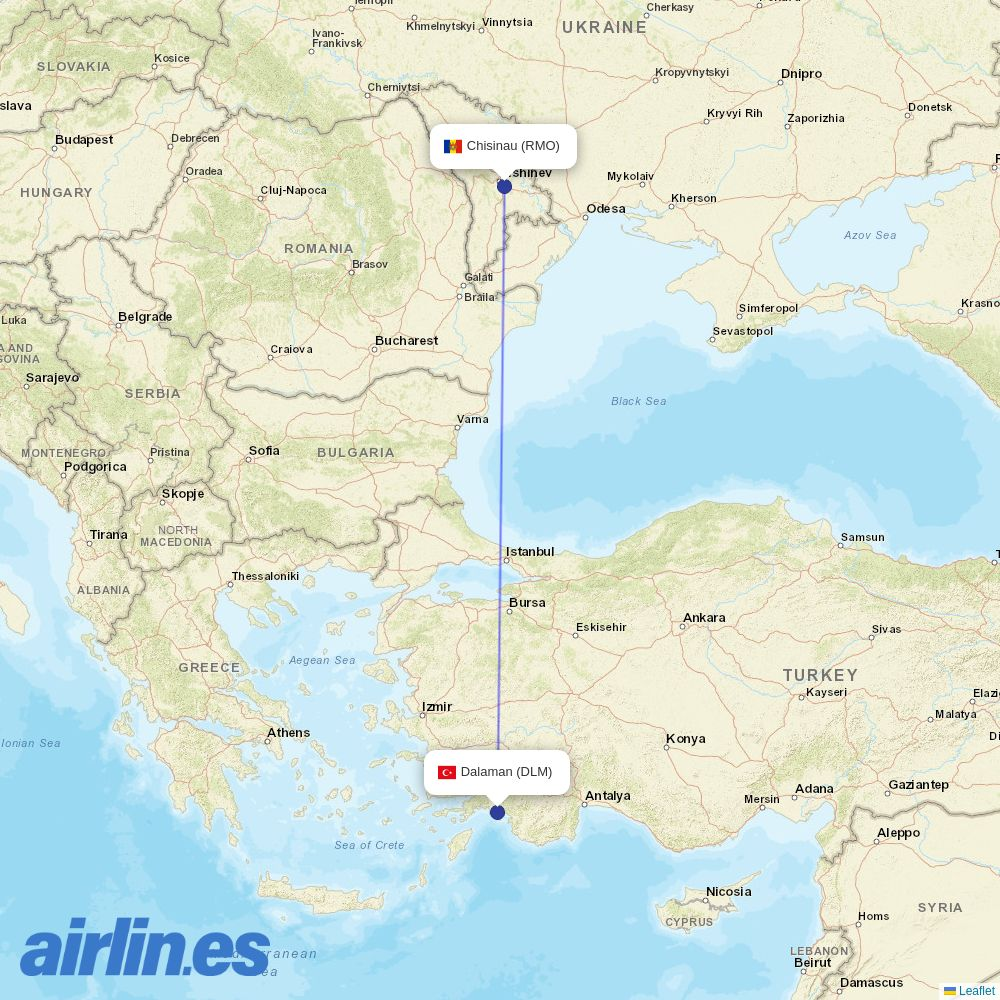 Fly Gangwon at DLM route map