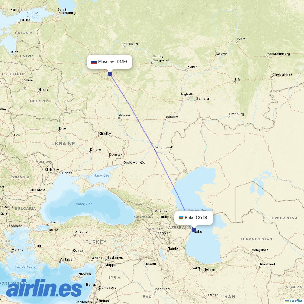 AZAL at DME route map