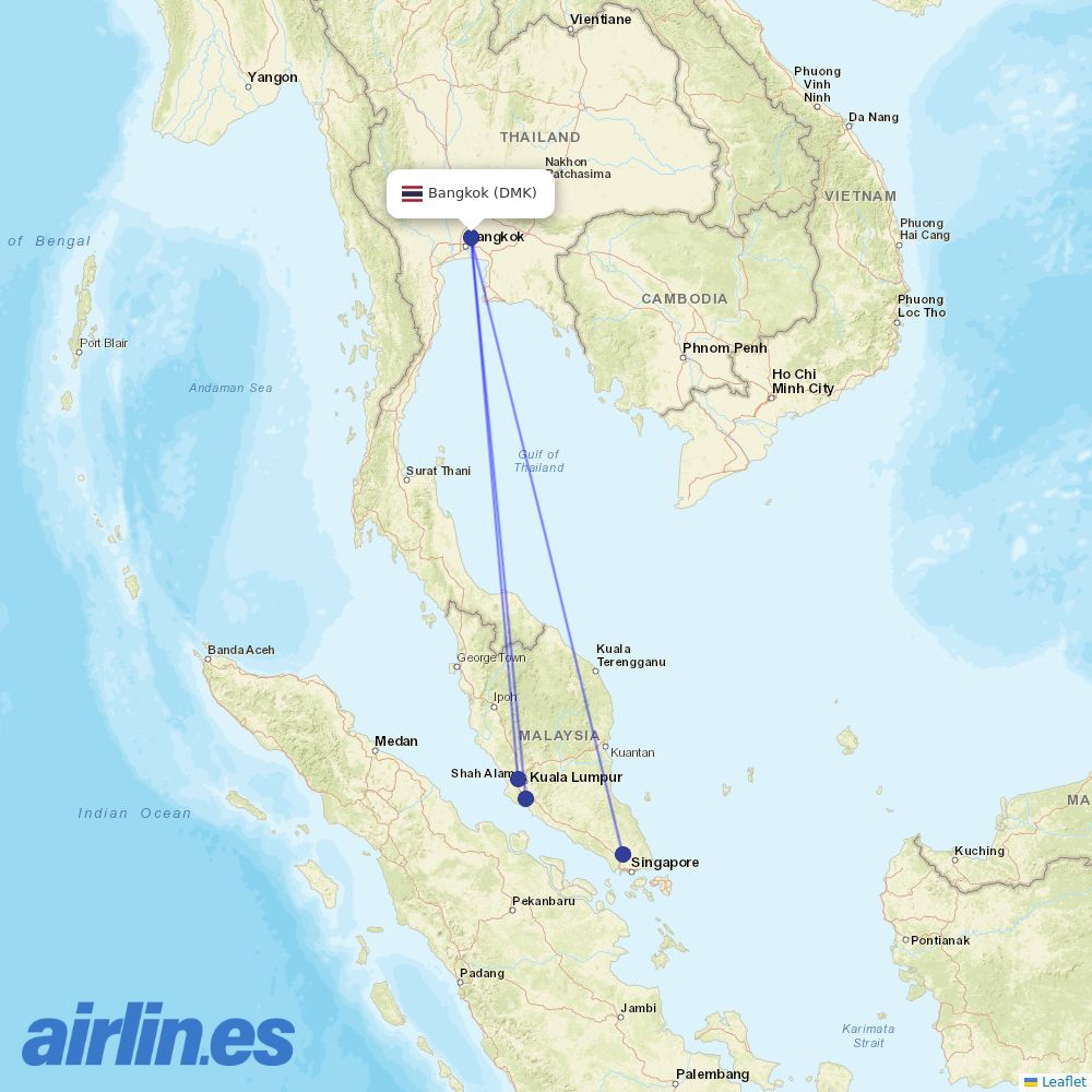 Batik Air at DMK route map