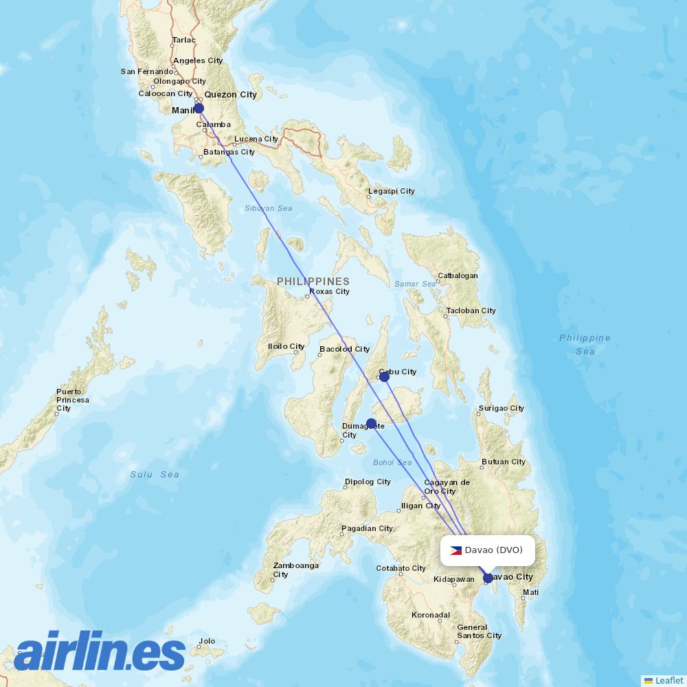 PAL at DVO route map