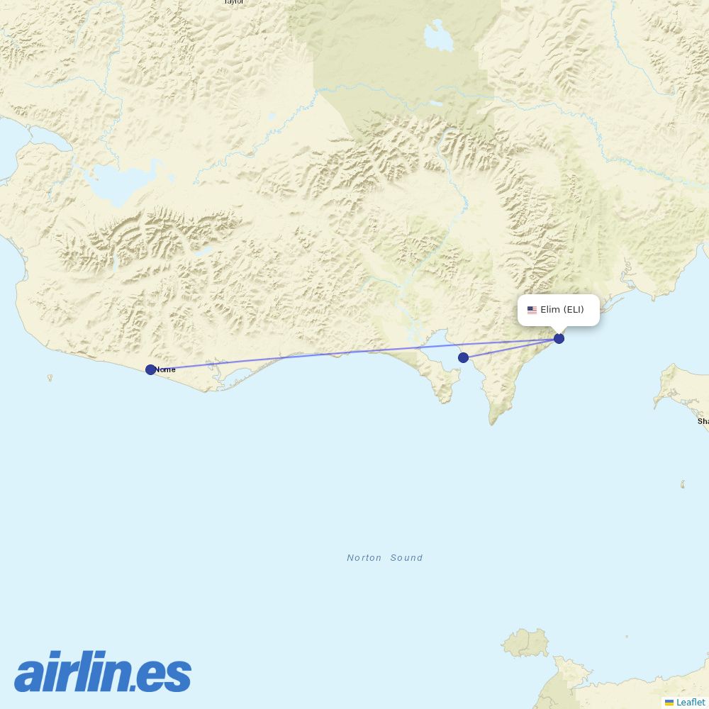 Easy Fly Express at ELI route map