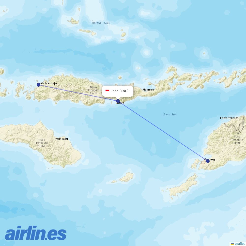 Wings Air from H Hasan Aroeboesman destination map