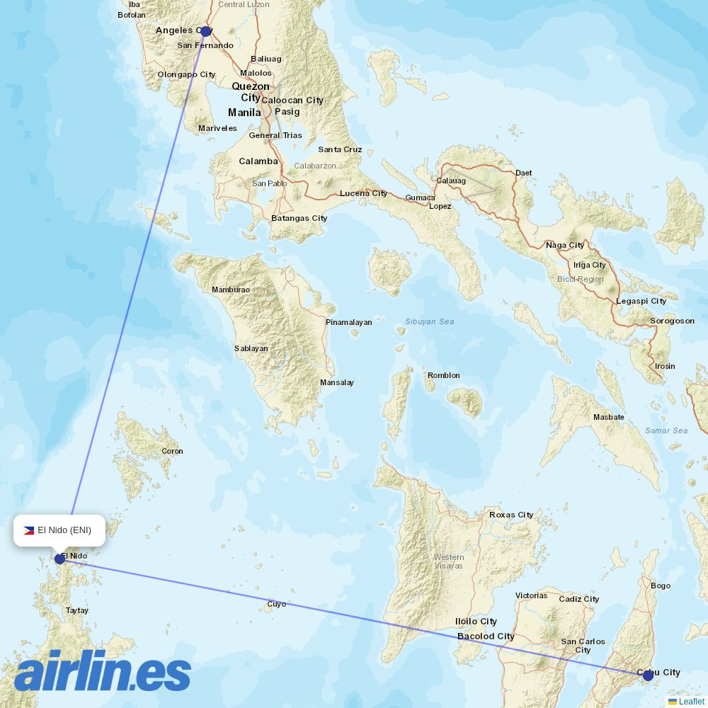 Cebgo at ENI route map