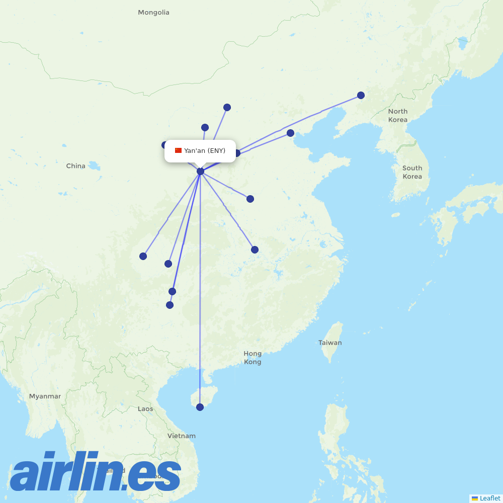 Gestair from Nanniwan Airport destination map