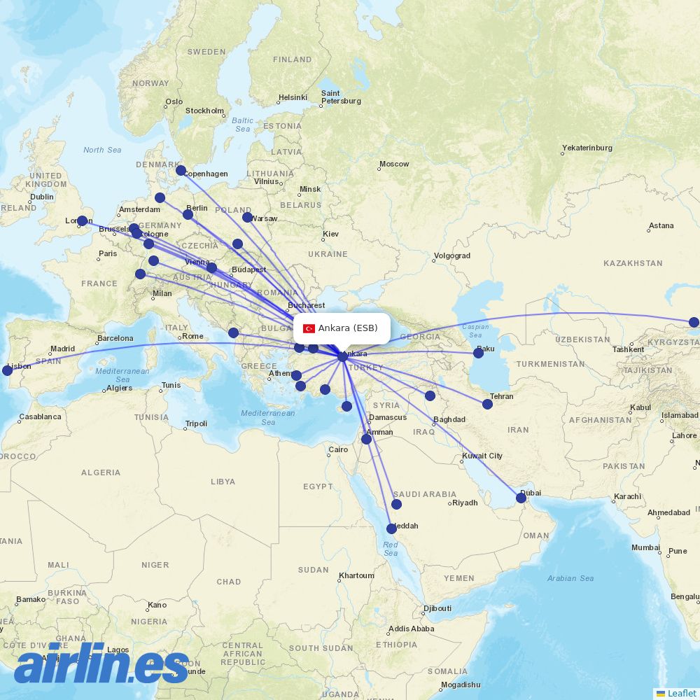 Pegasus at ESB route map