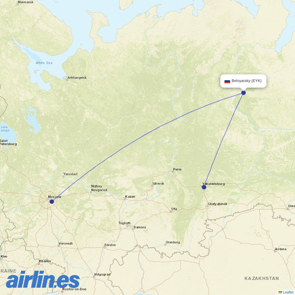 RusLine at EYK route map