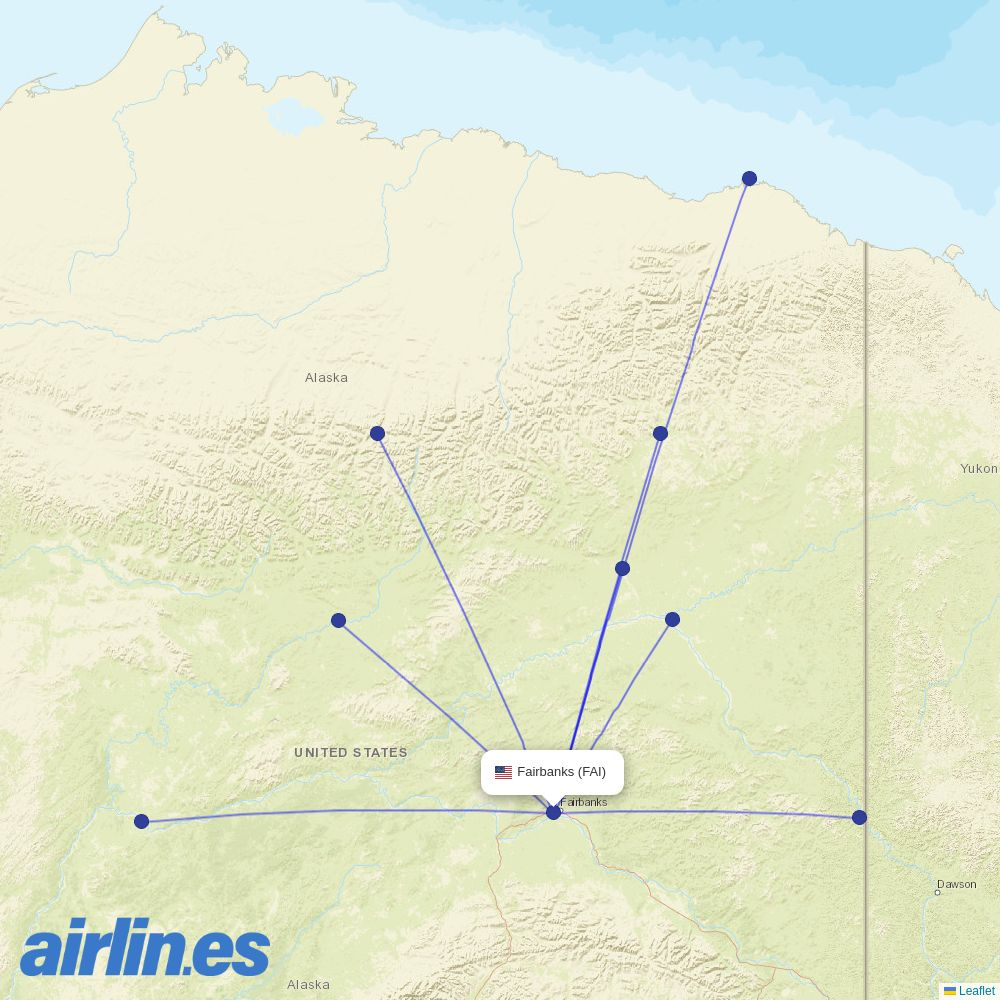 Everts Air at FAI route map