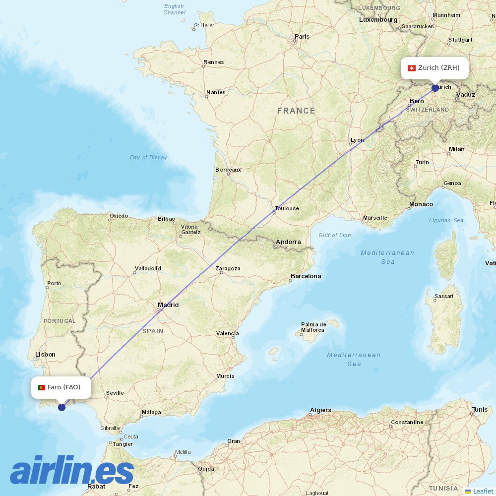 Edelweiss at FAO route map