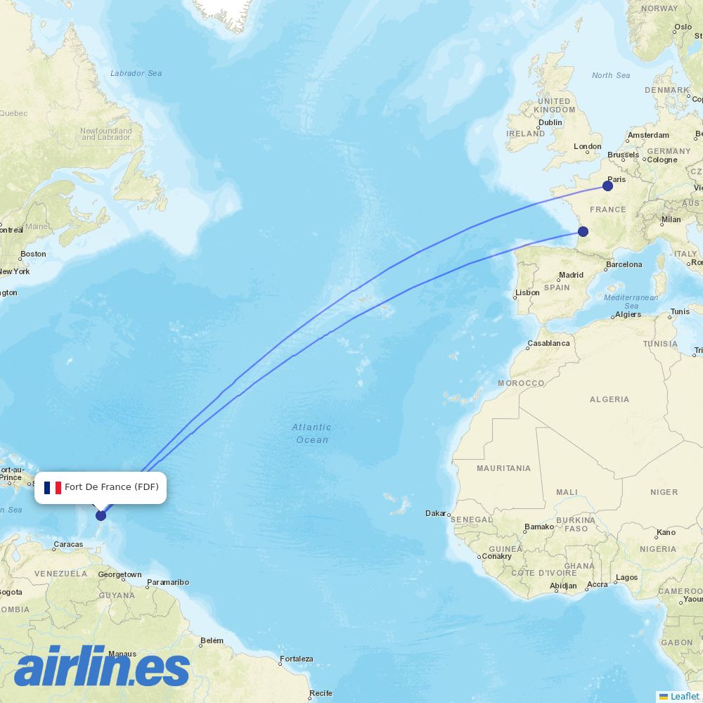 Corsair at FDF route map