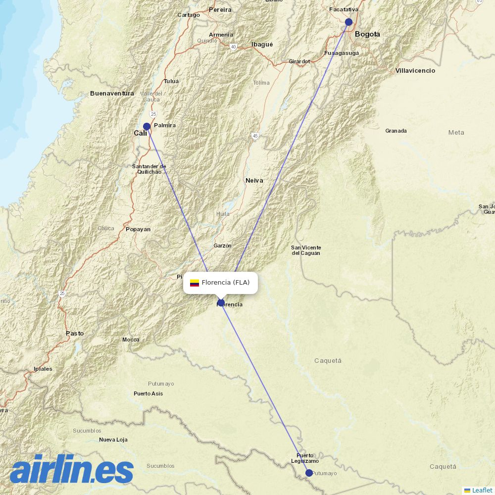 Clic Air from Gustavo Artunduaga Paredes destination map