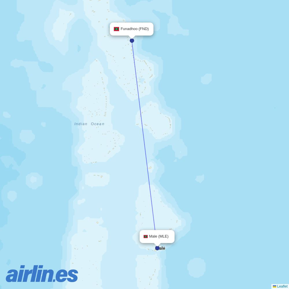 Maldivian from Funadhoo Station destination map