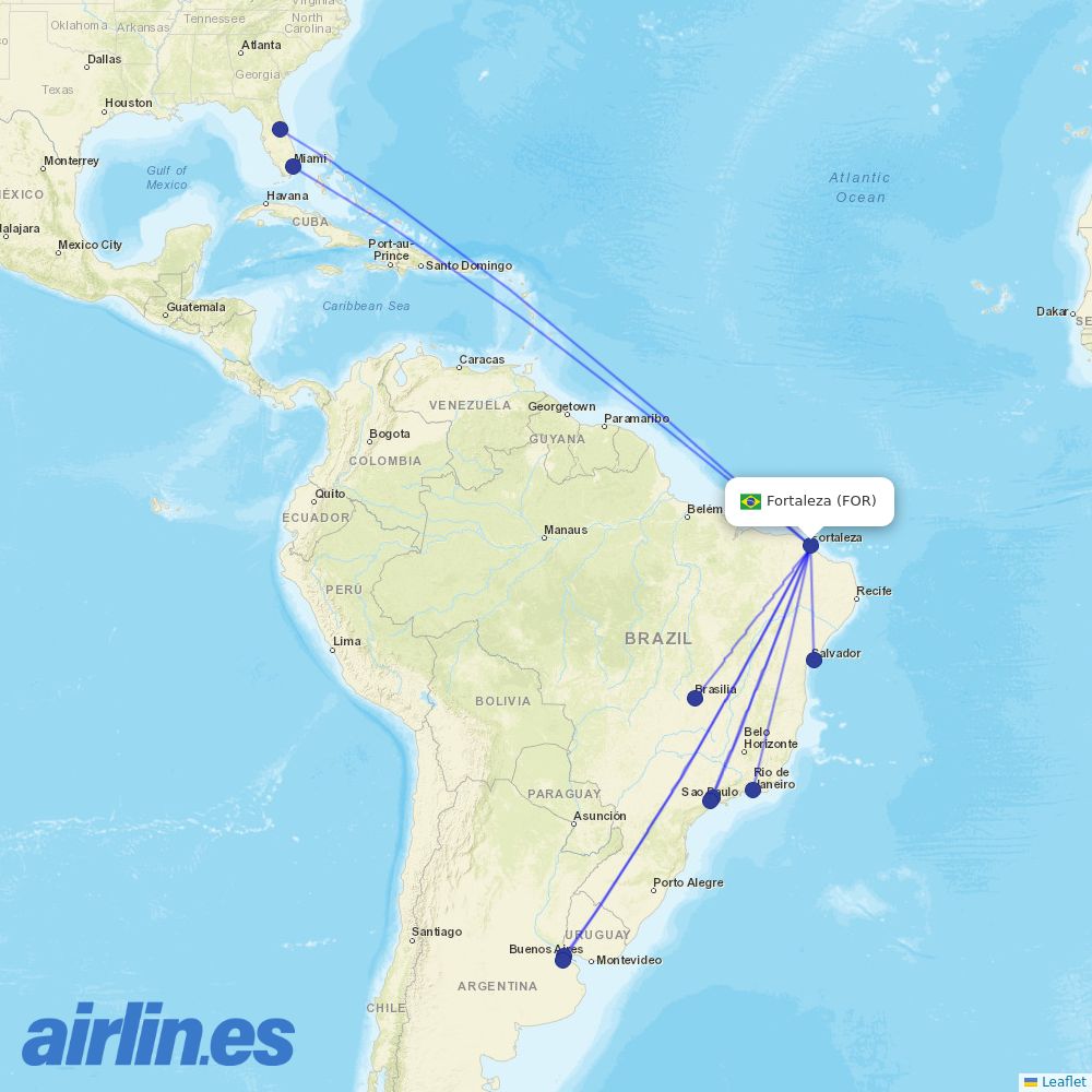Gol at FOR route map