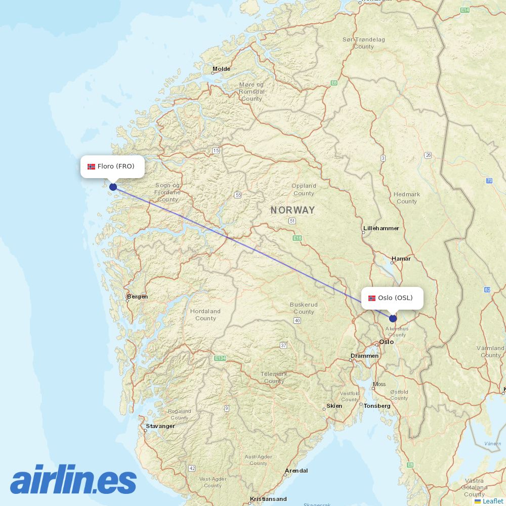 DAT at FRO route map