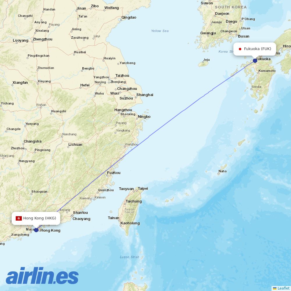 HK Express at FUK route map
