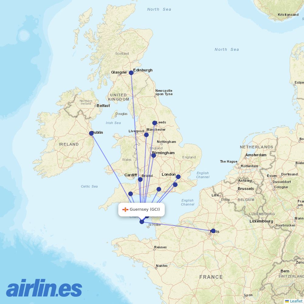 Aurigny at GCI route map