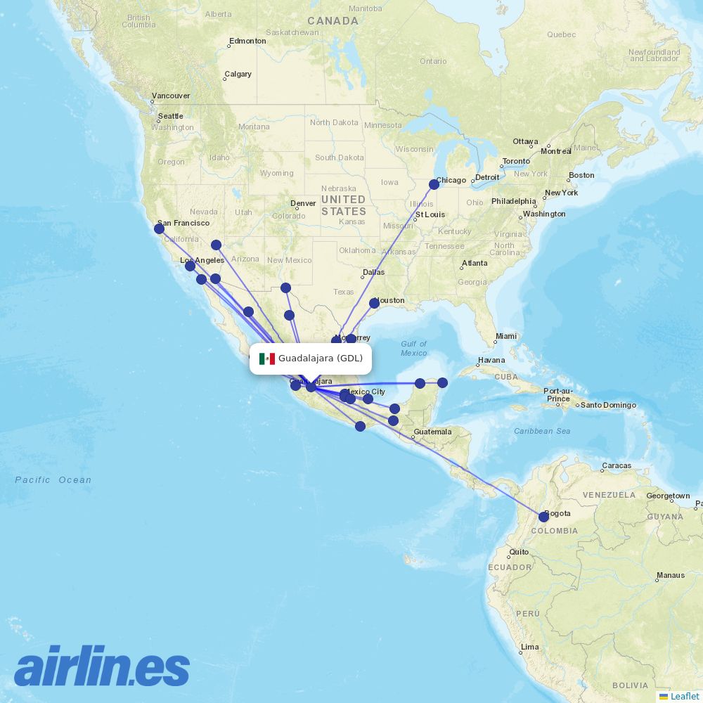 Viva at GDL route map