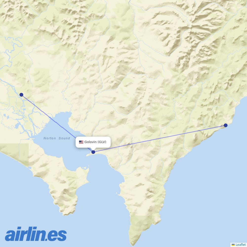 Easy Fly Express from Golovin Airport destination map