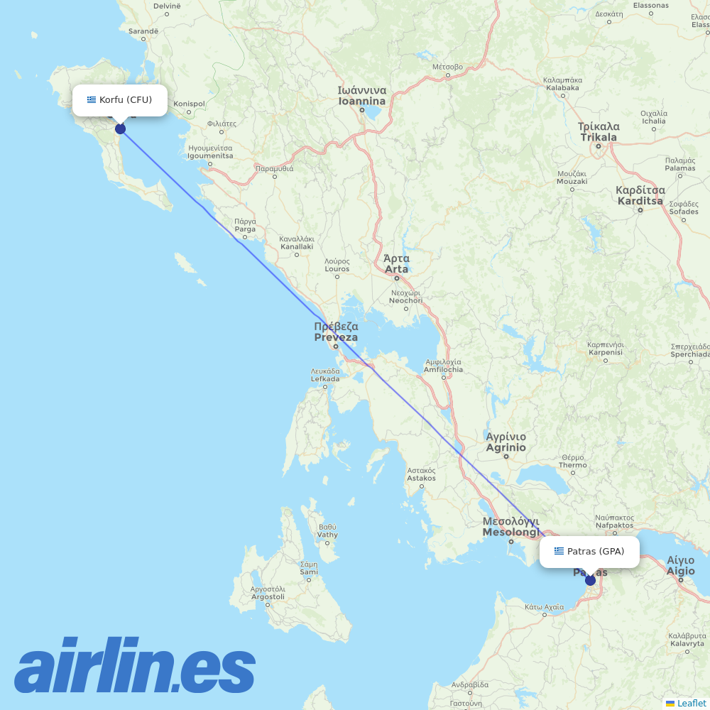 TUI fly Belgium from Araxos Airport destination map