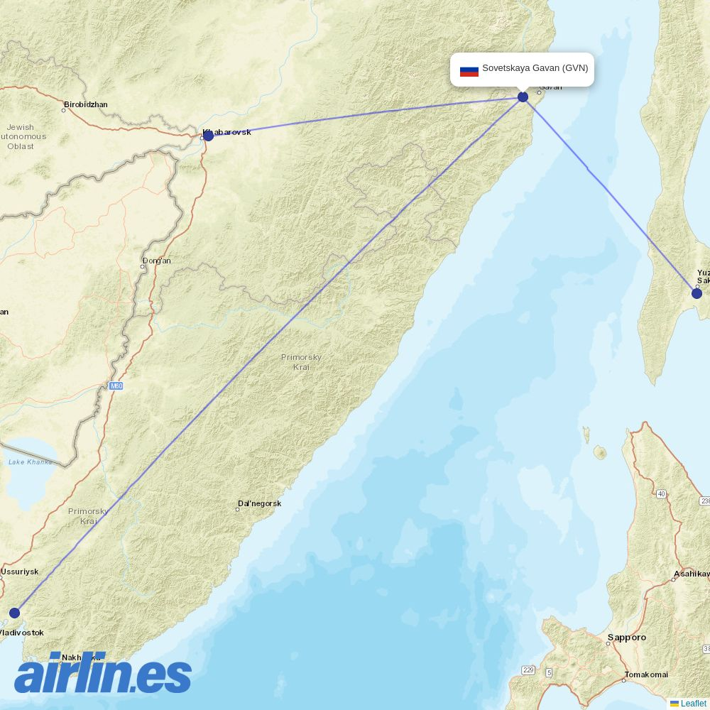 Aurora at GVN route map