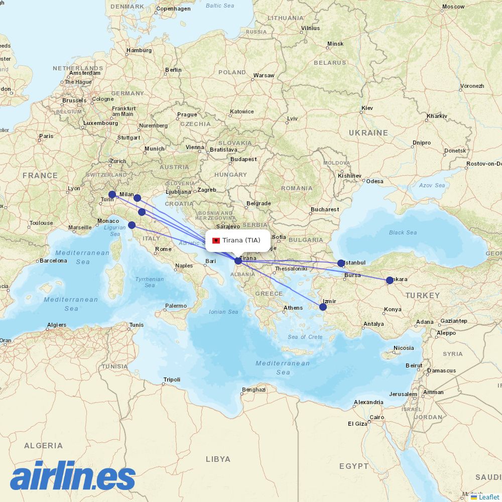 EWA AIR at HAH route map