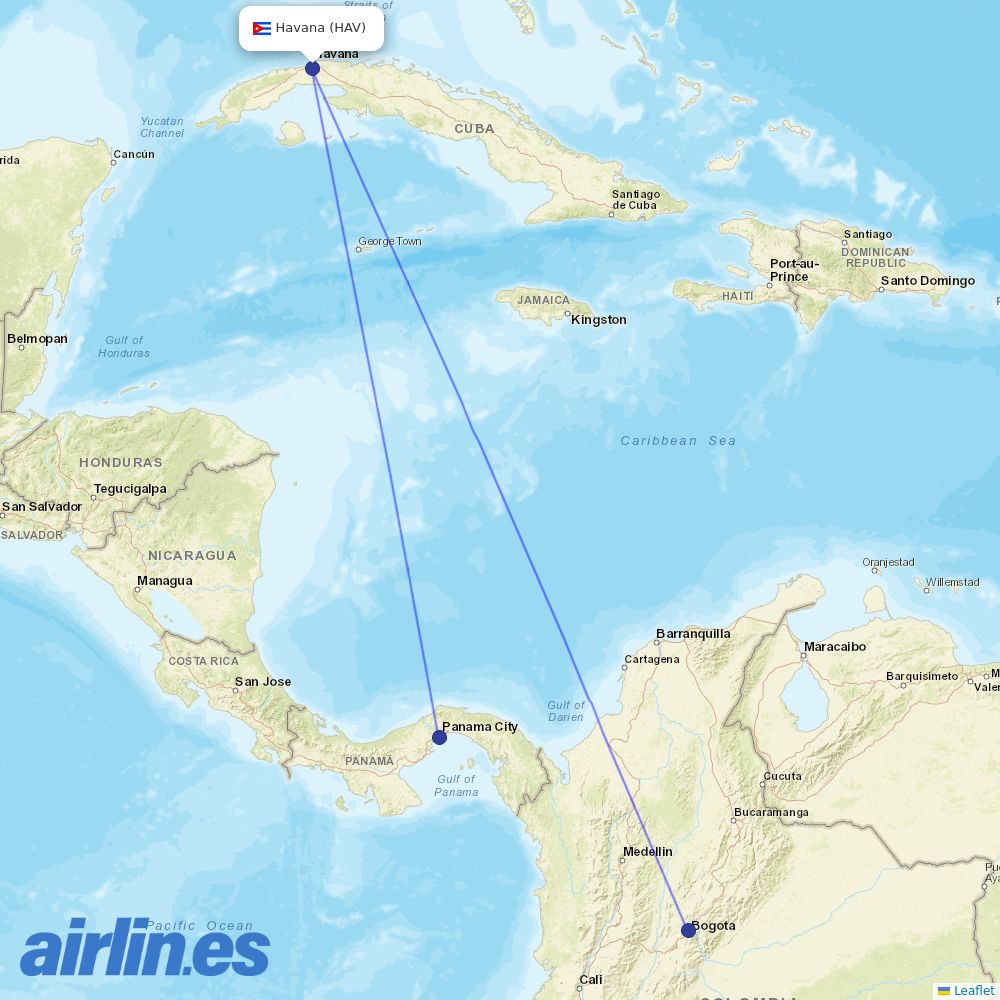 Wingo from Jose Marti International destination map