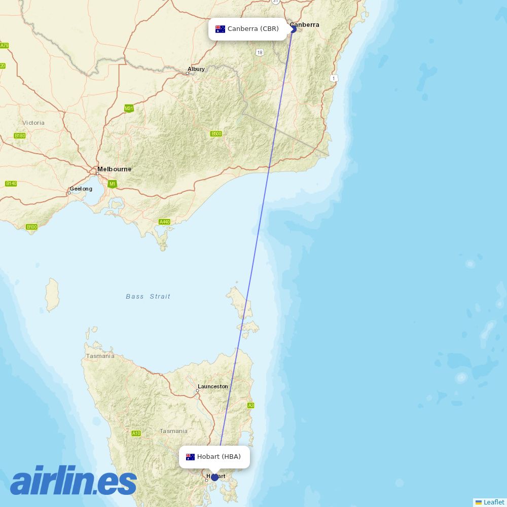 Link Airways at HBA route map
