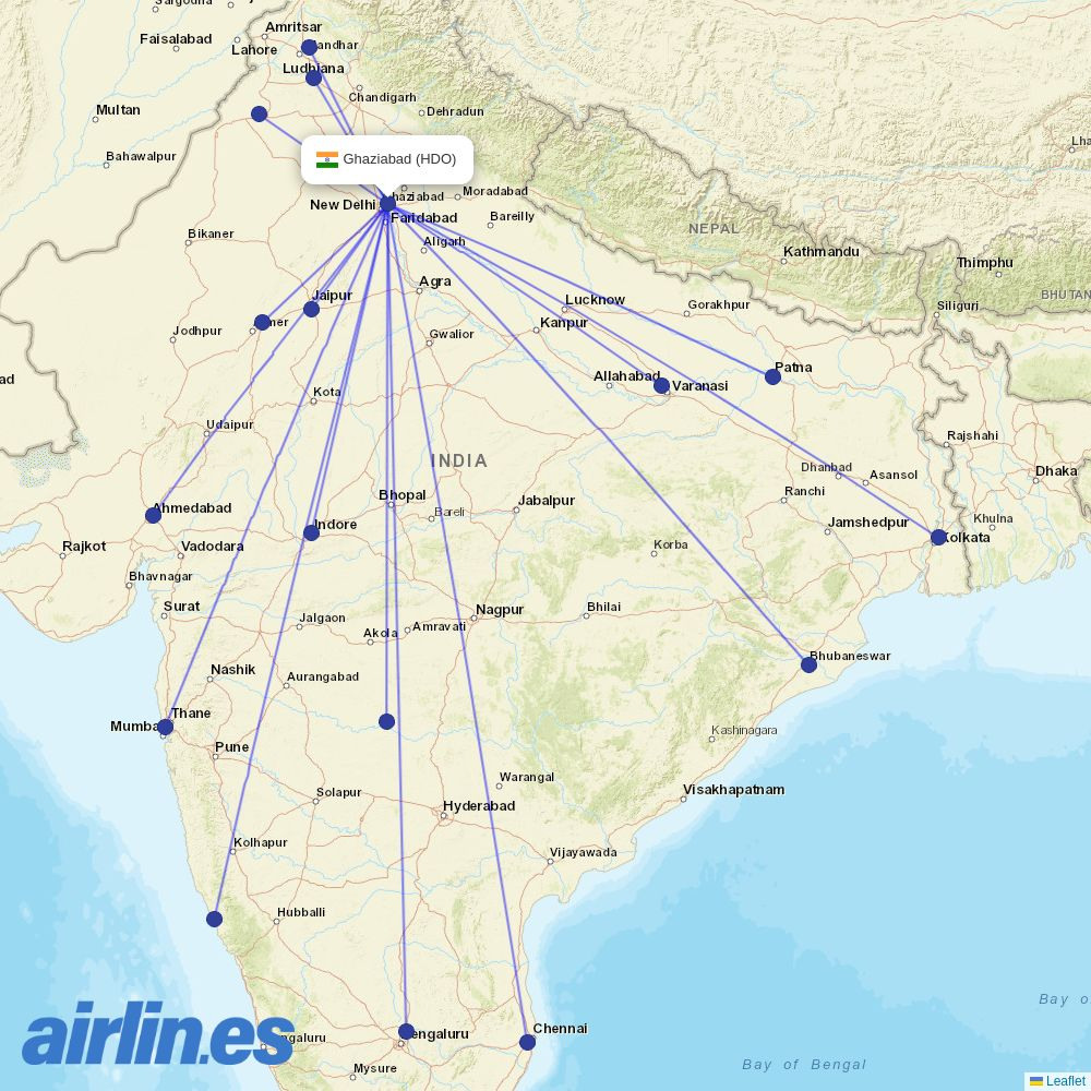 Star Air at HDO route map