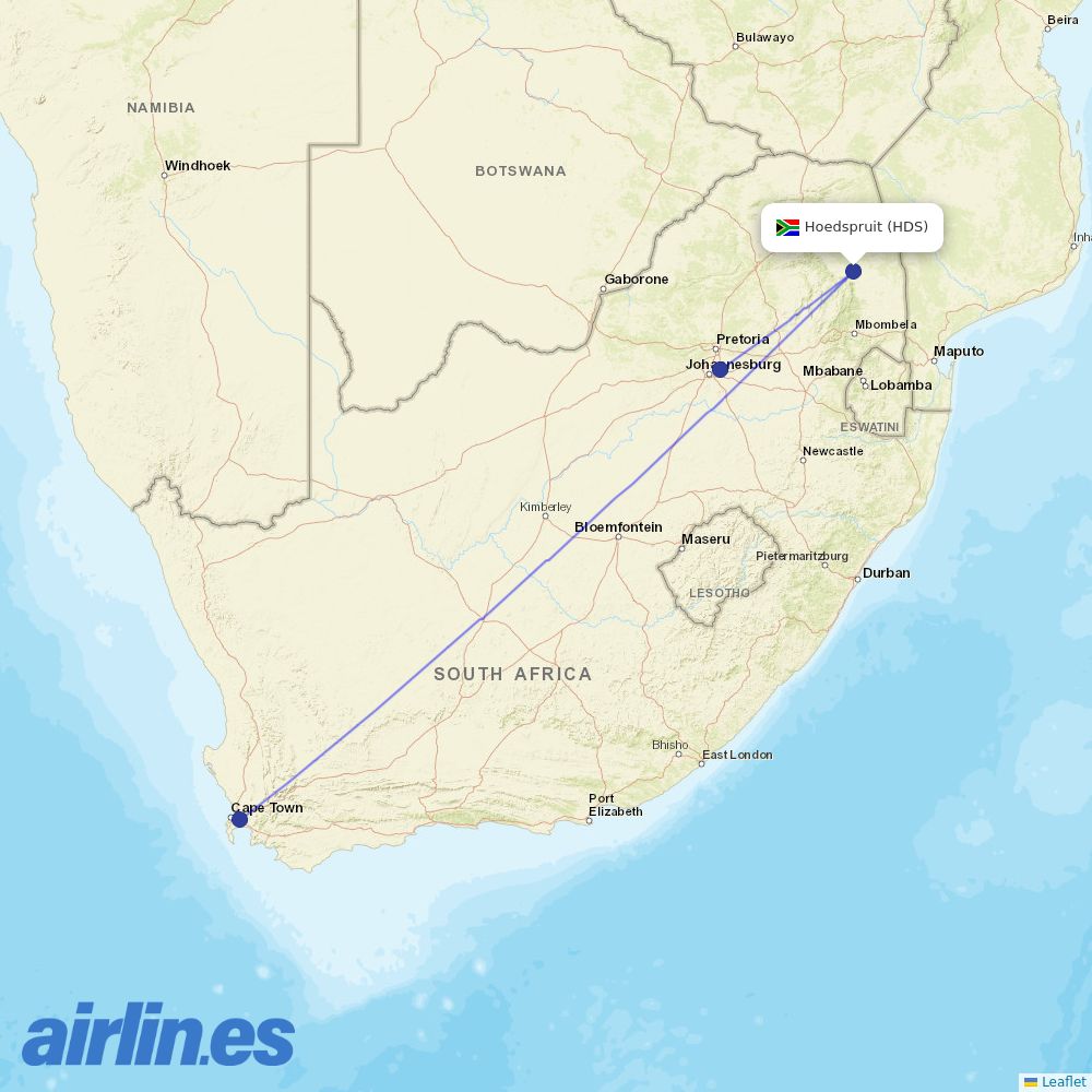 CemAir at HDS route map