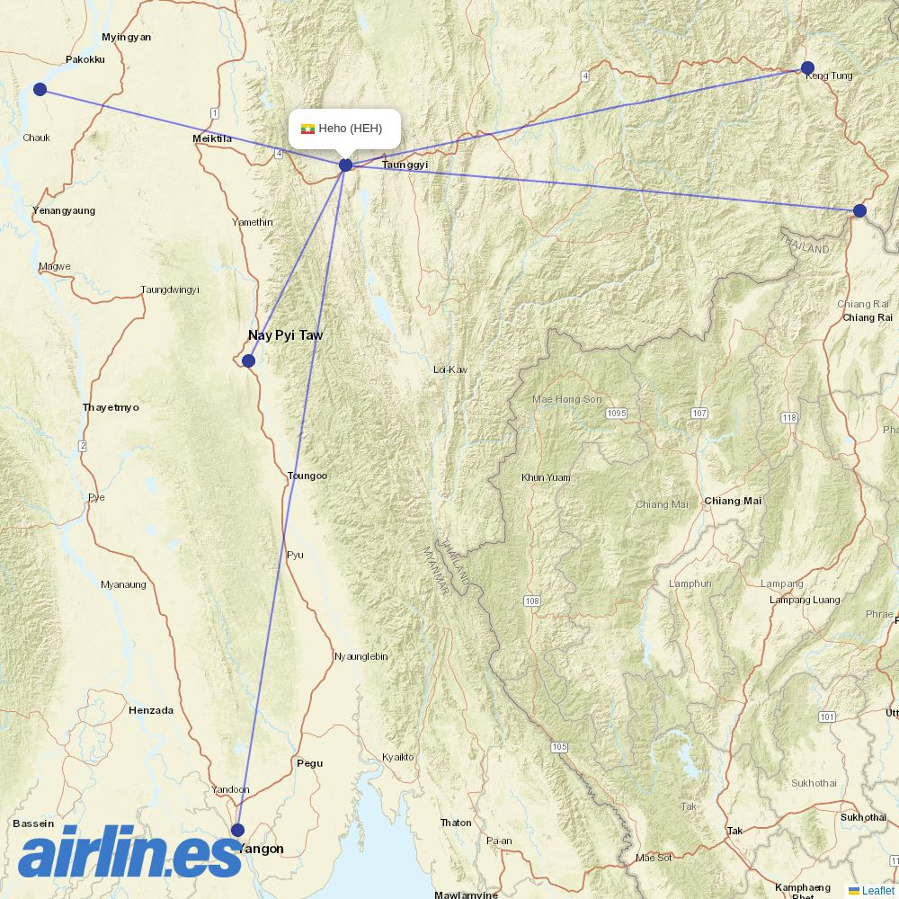 MAI at HEH route map