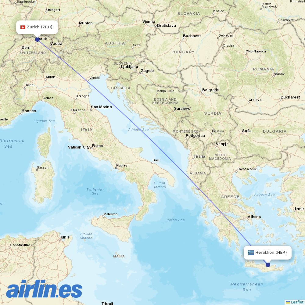 Edelweiss at HER route map